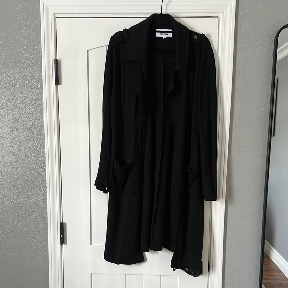 BB Dakota by Steve Madden Black Long Coat